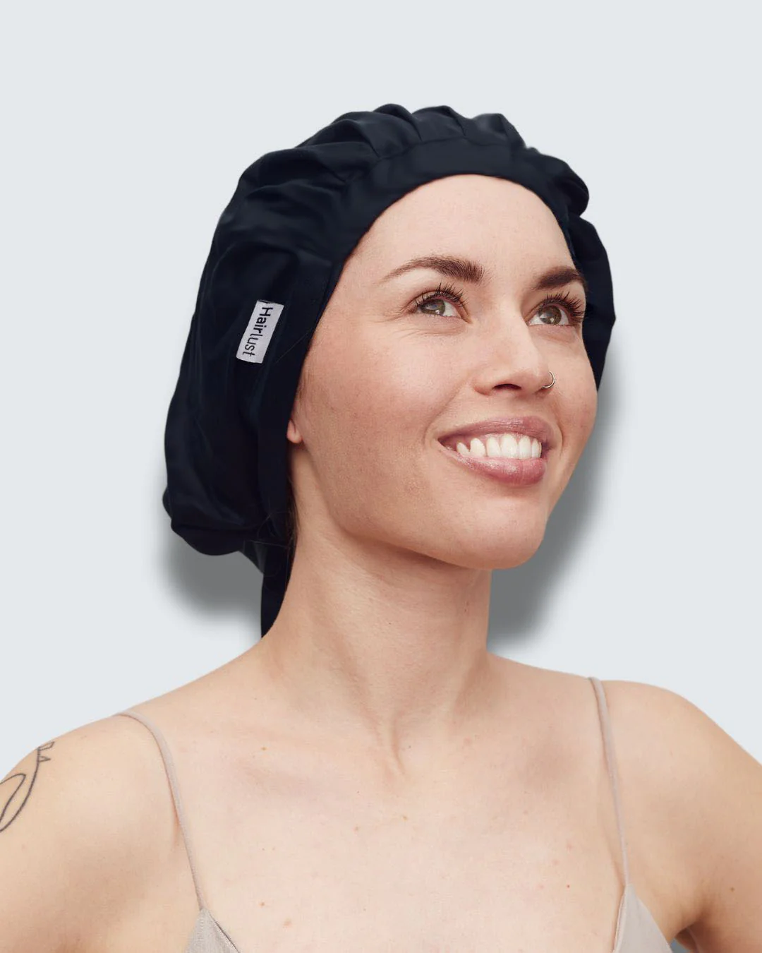 Bamboo Hair Bonnet, Gitzwart - Image 2