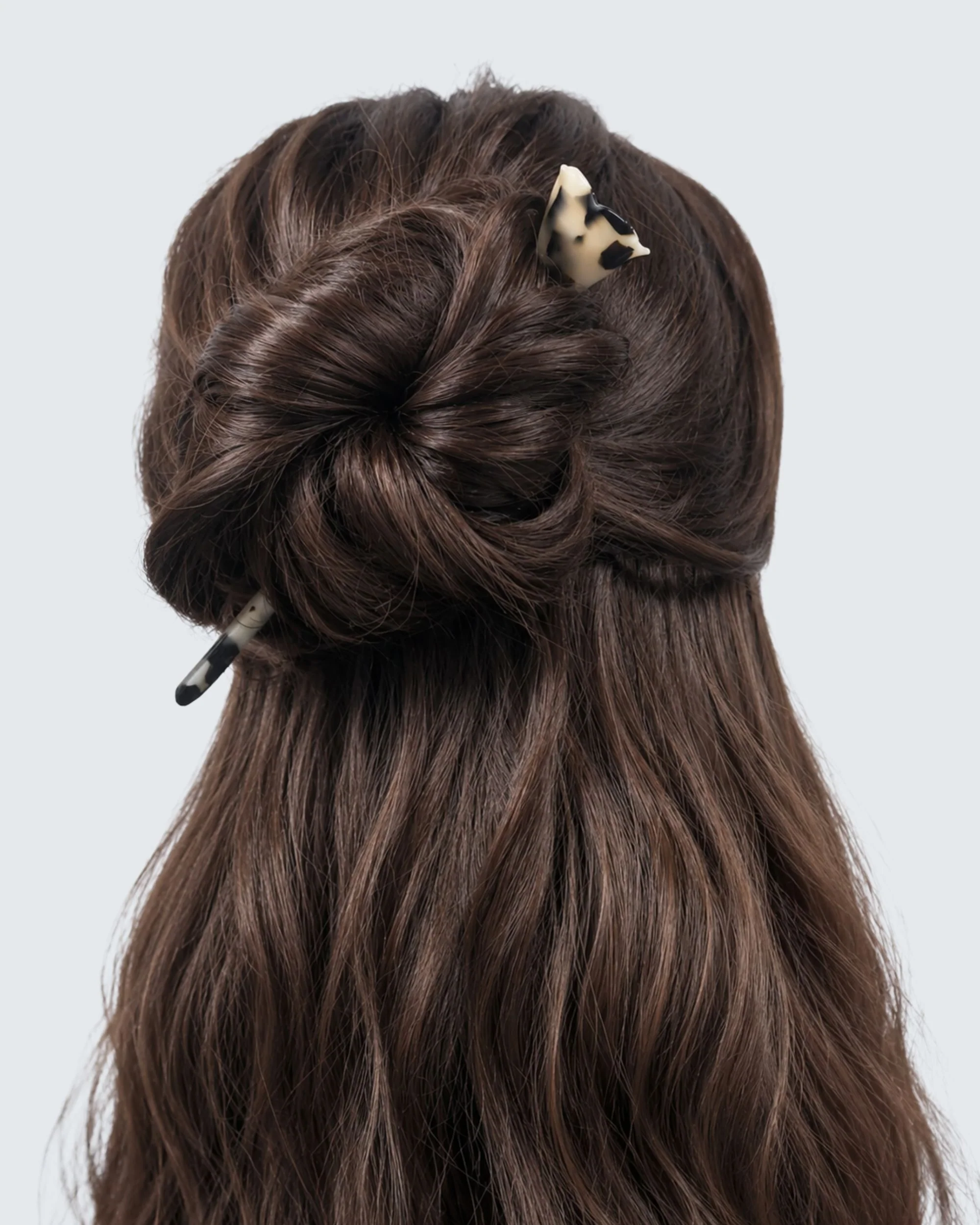 Flower Chopstick Hair Pin, Tortoise Shell - Image 3