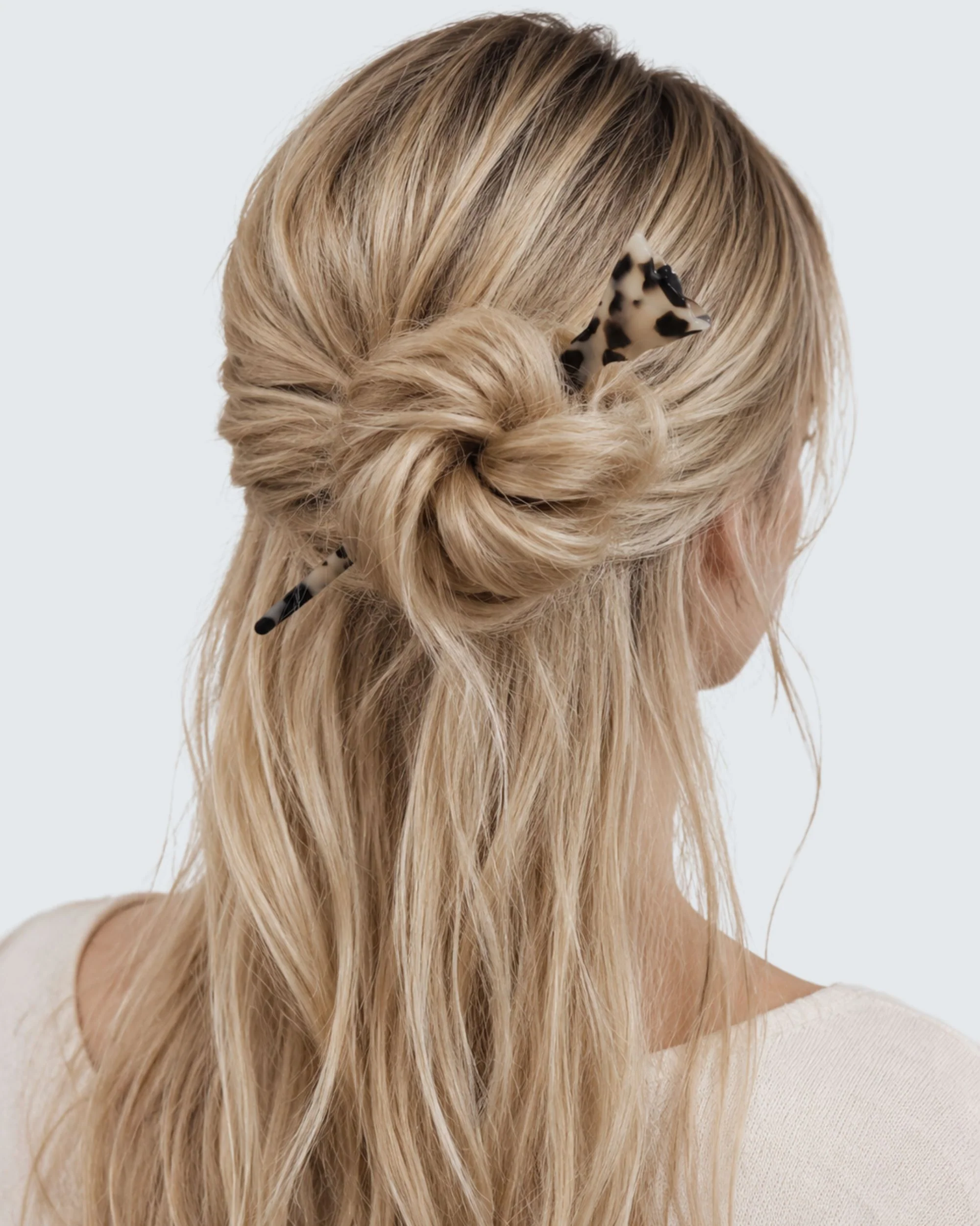 Flower Chopstick Hair Pin, Tortoise Shell - Image 6